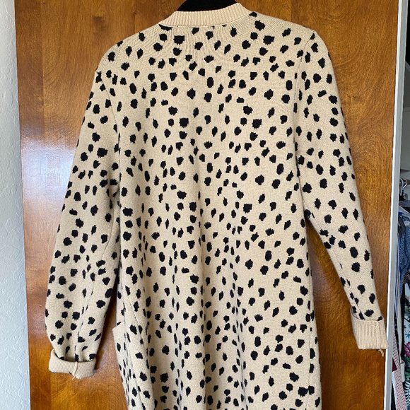 Cheetah print long cardigan sweater - Picture 4 of 4